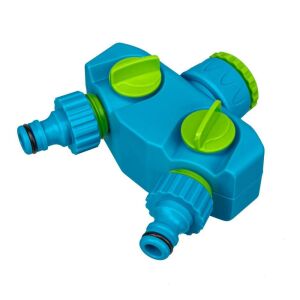 PALISAD 3/4"-1" kétcsatornás elosztó, műanyag Luxe 137258207 - Csatlakozó és kiegészítő