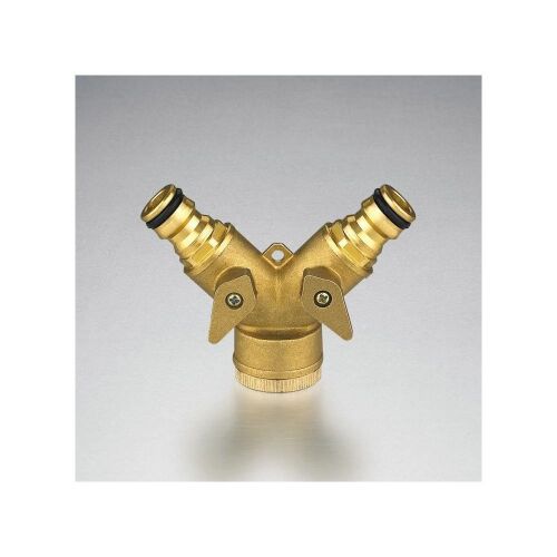 PALISAD 3/4" sárgaréz 2 csatornás elosztó csappal Y-elág locsolórendszerekhez külső 146271885