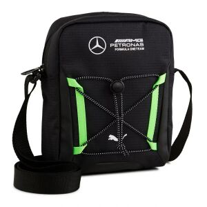 Puma Mercedes AMG Petronas uniszex kicsi oldaltáska, fekete-fehér-zöld, S24 120417103 - Öltözködés kiegészítő