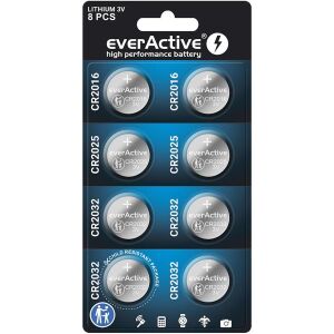 EverActive Lithium-Akku 8 Stück: 4 x CR2032, 2 x CR2025, 2 x CR2016 120417259 - EverActive