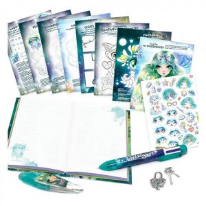 Nebulous Stars Marinia napló nyitva tevékenységekkel, matricákkal és tollal - Napló