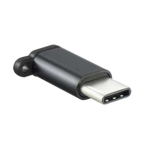 Black Micro USB to USB Type-C adapter