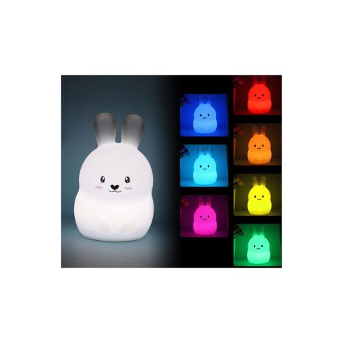 Lampa de noapte pentru copii cu control, sensibilă la atingere, schimbare culori RGB, telecomandă - iepuraș 120419909