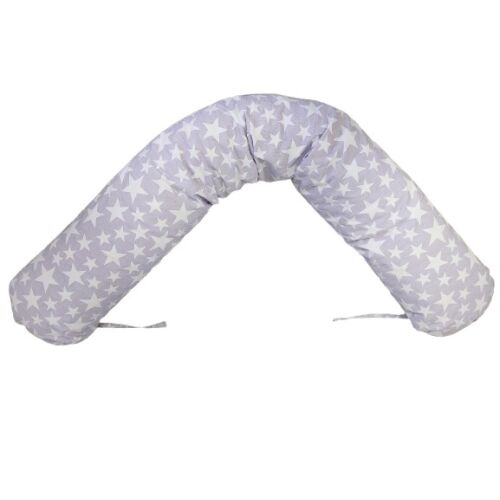 Szoptatós párna univerzális 180-as lila-fehér csillagos