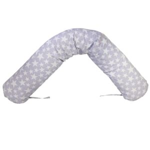 Szoptatós párna univerzális 180-as lila-fehér csillagos