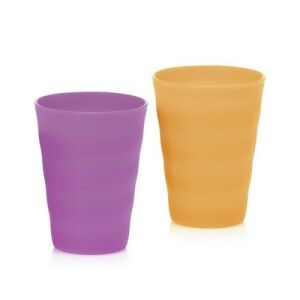 Új hullám pohár tető nélkül, 2 db (330 ml), Narancs + lila - Tupperware 120422023 - Műanyag pohár