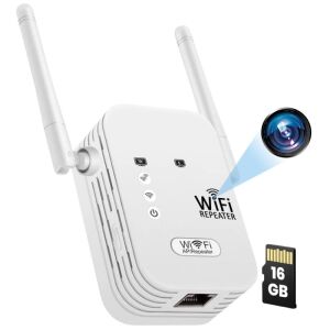 iUni RP1 WiFi zosilňovač signálu s integrovanou skrytou kamerou, microSD karta 16GB, rozlíšenie Full HD 1080p - Zosilňovače signálu
