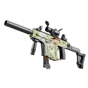 Flippy ultrarealisztikus kaméleon játékpisztoly csővel, 20 puha hab golyóval, 10 patronnal, 80 cm, 8 év felett, zöld