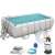 Bestway Szicília 404x201x100cm fémvázas medence homokszűrős vízforgatóval, létrával és vegyszeradagolóval