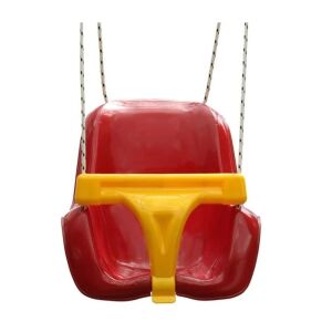 Piros baba hinta sárga biztonsági rúddal és kötelekkel, 9-36 hónapos korú gyermekek számára - Kültéri hinta