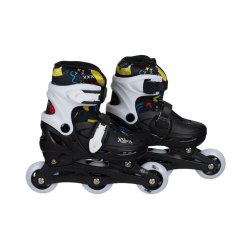 Alumínium görkorcsolya, állítható méret 31-34, fekete és fehér 120429041