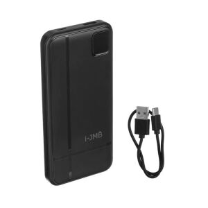 i-JMB Powerbank 22,5W z wyświetlaczem LED, czarny, 10000mAh, 2 kable do ładowania - Nonbrand Zewnętrzna bateria i powerbank