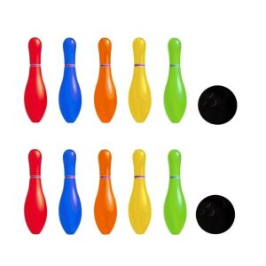 Bowling szett 10 színes bowling bábuval és 2 golyóval, 3 éves korig +