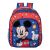 Mickey egér óvodai hátizsák elülnézete 3D fülekkel, piros és kék, vidám mintával