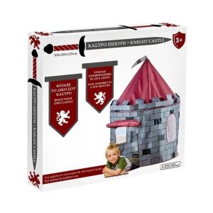Modell sátor várral és lovagokkal, 3 éves kortól, 105x105x125cm, szürke, szürke