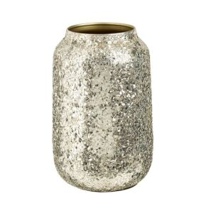 Vaza Decorativa Metalica, Model Mozaic,15x27cm, bej 120429508 - Design interior