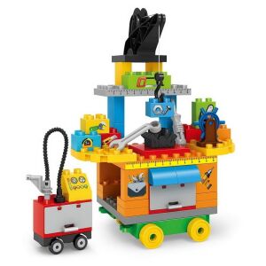 61-dielna farebná DIY stavebnica vozíka s náradím pre deti, obsahuje náradie, pracovný stôl a žeriav, skvelá na imaginatívnu hru a rozvoj jemnej motoriky - Hračky pre rozvoj škôlkarov