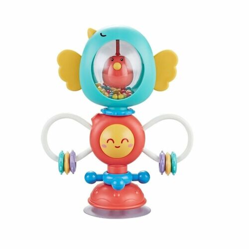 Csörgős játék babáknak 3 hónapos kortól, hangokkal, 18x15 cm, zöld/piros - Red