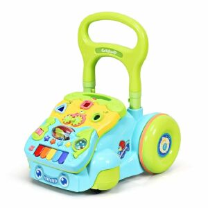 Chodzik dla niemowląt z centrum aktywności, niebieski i zielony, ze światłami i dźwiękami, dla niemowląt od 1 roku życia - Dostępność