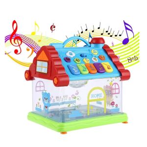 Interaktív játékház vetítéssel, fényekkel és dalokkal, 1,5 éves kortól, 23x20x15cm, Több színű