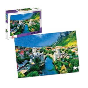 300 darabos puzzle 5 éves kortól, egy festői híd és város képeivel - Puzzle & Kirakó