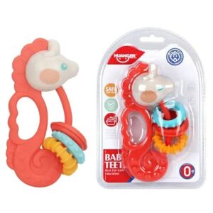 Hryzátko a hrkálka pre bábätká, morský koník, mäkký plast, pestrofarebná 120430986 - Hrkálky