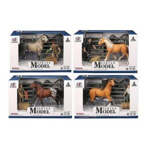 Lófigurák a farmon, 3+ gyermekeknek, PP-ből, 17x8.5x12 cm, barna színű