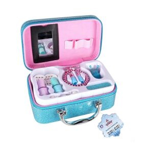 Smink- és manikűrkészlet 5 éves kortól, táskában, 20 x 14 x 8 cm, kék színű