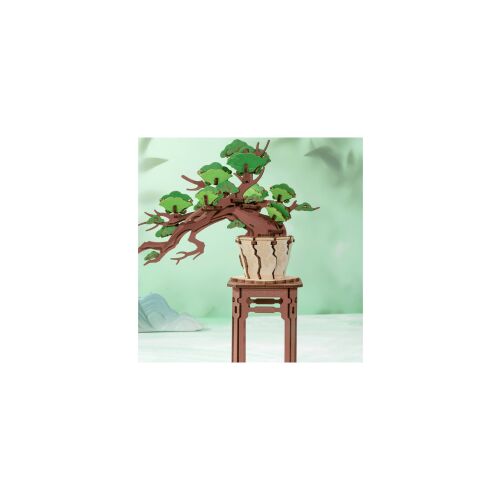 RolLife Bonsai fenyő 3D puzzle, összeszerelt modell, közeli kép - 3D puzzle