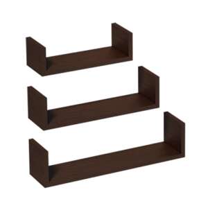 3 részes U alakú Falipolc - Wenge - 67114