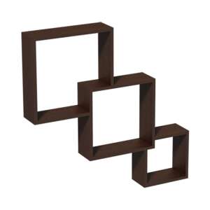 Fali Polc - Összefonódó - Wenge - 3db