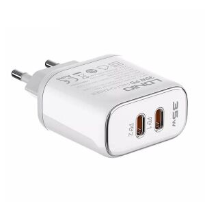 LDNIO A2528M 35W dupla USB-C gyors töltő Type-C - Lightning kábellel, fehér - LDNIO