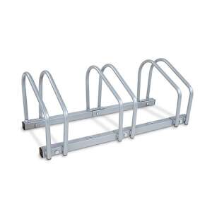 3 állásos kerékpártároló, horganyzott, időjárásálló, könnyen összeszerelhető, max. 55 mm kerékszélességig, egyoldalas parkolás - JKH