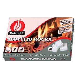 Petro 32 Alágyújtó Kocka, 32 darabos doboz, kerozin alapú - Kandalló & Kályha kiegészítő