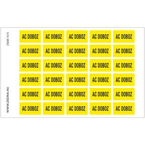 AC doboz Alumínium tábla 160x250 mm 120454373 - Figyelmeztető matrica