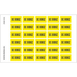 DC doboz Alumínium tábla 160x250 mm 120454379 - Figyelmeztető matrica