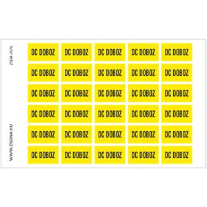 DC doboz Műanyag tábla 320x500 mm 120454383 - Figyelmeztető matrica