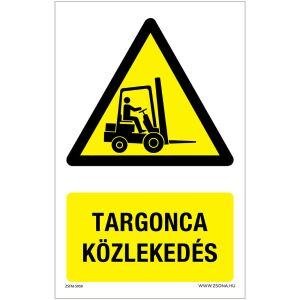 Targonca közlekedés Öntapadós matrica 320x500 mm 120454401 - Figyelmeztető matrica