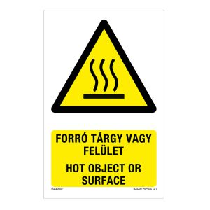 Forró tárgy vagy felület Öntapadós matrica 320x500 mm 120454458 - Figyelmeztető matrica