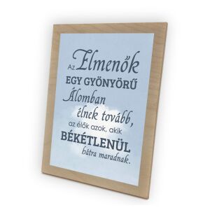 Dekorációs fa tábla 15x20 cm - Az elmenők egy gyönyörű 120454621 - Ajándék tábla