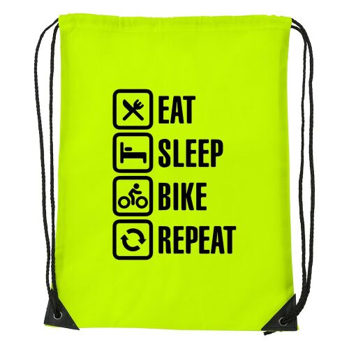 Eat sleep bike repeat - Sport táska sárga