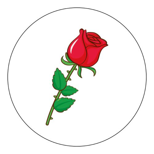 Rózsa mintás vasalható ovis jel - Ovis jel