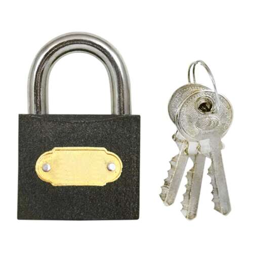 32 mm-es fekete lakat 3 kulccsal