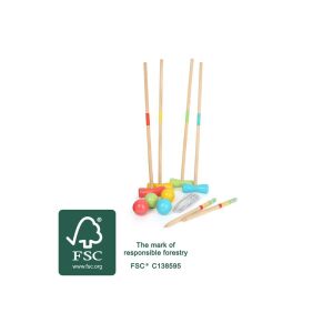 Small foot 12033 Krikett szett fából Active 120583810 - Szabadtéri ügyességi játék