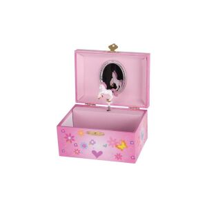 Otwarta szkatułka na biżuterię Goki Unicorn z grającym i obracającym się jednorożcem - Goki
