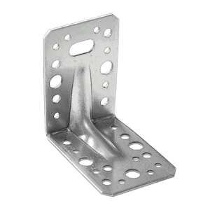 Állítható sarokösszekötő lemez, horganyzott, 90 x 90 x 65 / 2,5 mm, fa szerkezetekhez - JKH