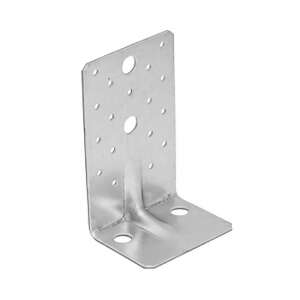 Cinkelt acél sarokösszekötő lemez, 145 x 70 x 90 mm, 2,5 mm vastagság - Összekötő lemez