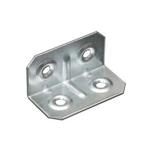 Horganyzált sarokösszekötő lemez, 20 x 20 x 40 mm, 1 mm vastagság - Összekötő lemez