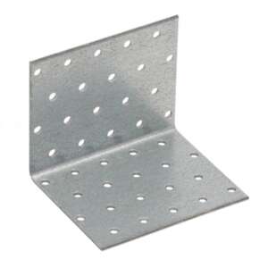 Horganyzott sarokösszekötő lemez, 80 x 80 x 100 / 2 mm, 3254225 - JKH