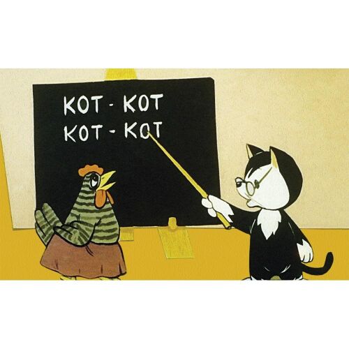Diafilm Sicc az iskolában kép: Macska tanár tyúkot tanít olvasni - Könyv